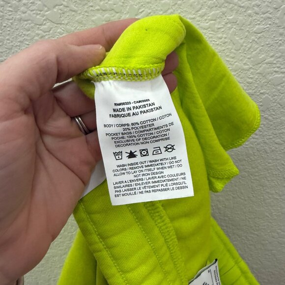 Nike Essential Fleece High Rise Atomic Green Shorts DM6123-321 Womens Medium NEW - Picture 4 of 12